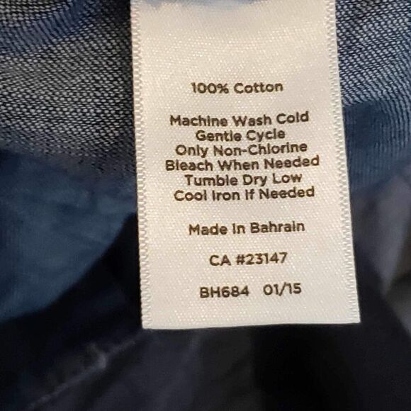 Talbots Pants Crop Womens Plus Size 20WP Blue Cotton Tie Front Canvas - Picture 8 of 9